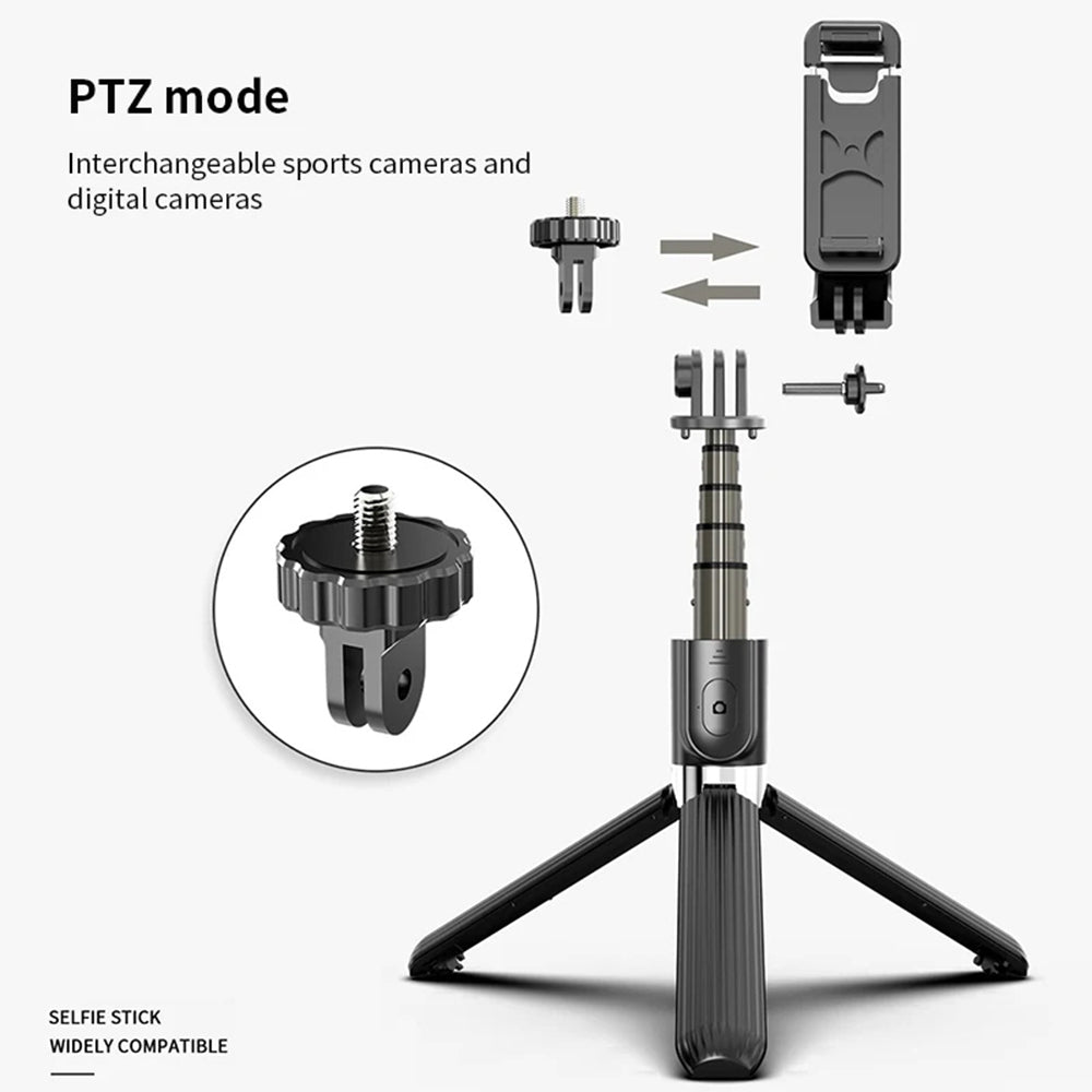 Selfie Stick Bluetooth Techsuit L03, Univerzalan, Crni