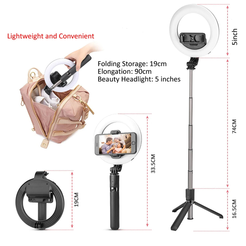 Selfie Stick Bluetooth Techsuit L07, Univerzalan, Crni