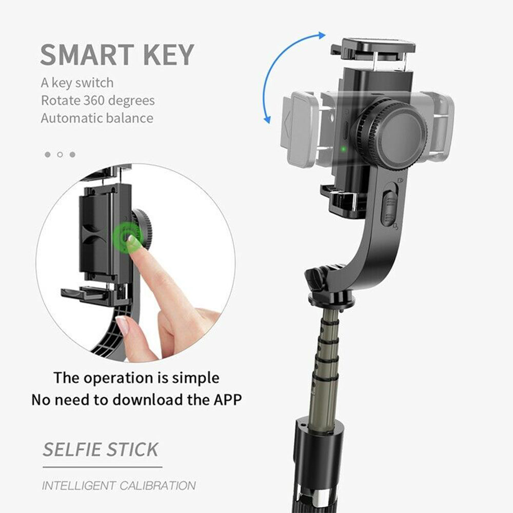 Selfie Stick Bluetooth Techsuit L08, Univerzalan, Crni