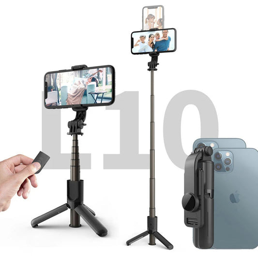 Selfie Stick Bluetooth Techsuit L10, Univerzalan, Crn