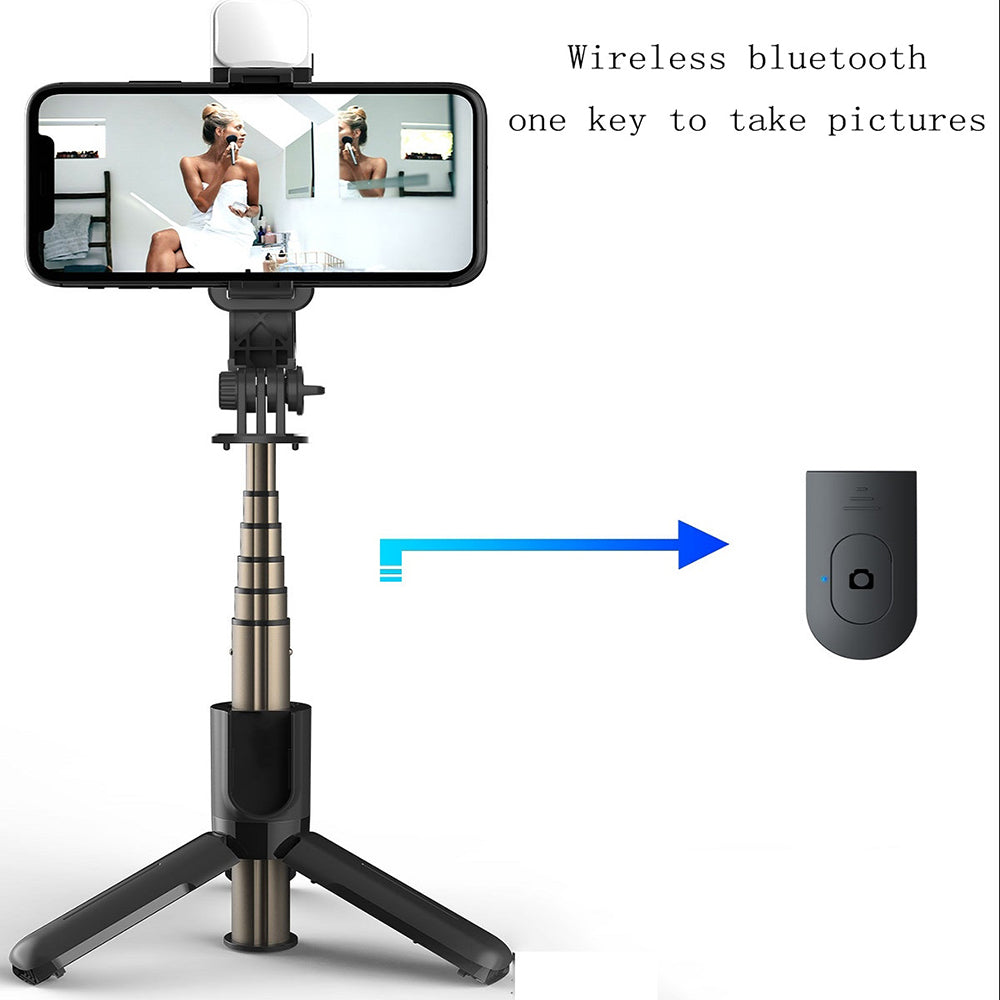 Selfie Stick Bluetooth Techsuit L11s, Univerzalan, Crni