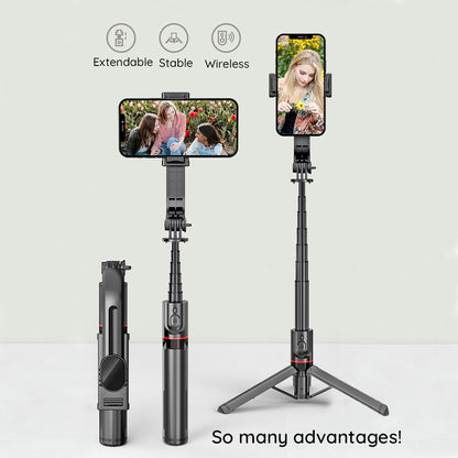 Selfie Stick Bluetooth Techsuit L12, Univerzalan, Crni