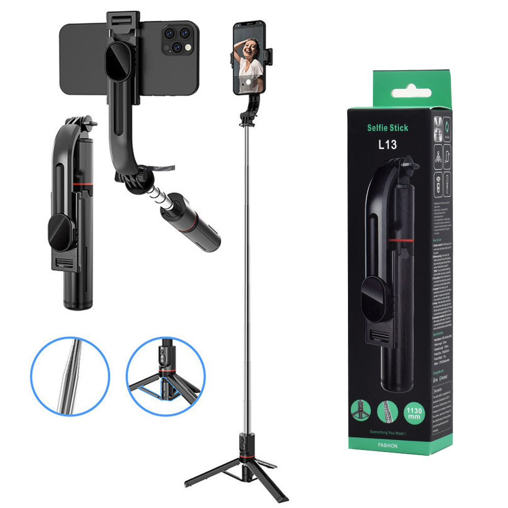 Selfie Stick Bluetooth Techsuit L13, Univerzalan, Crni