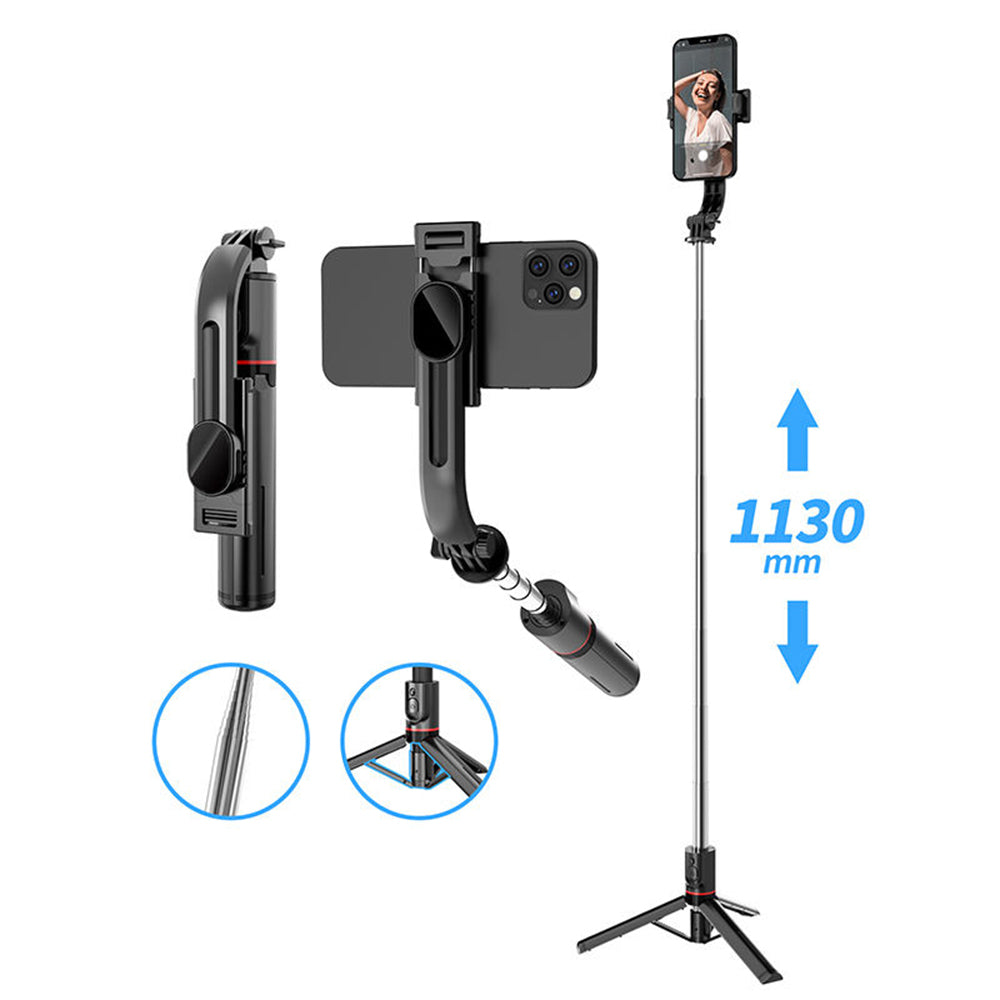 Selfie Stick Bluetooth Techsuit L13, Univerzalan, Crni