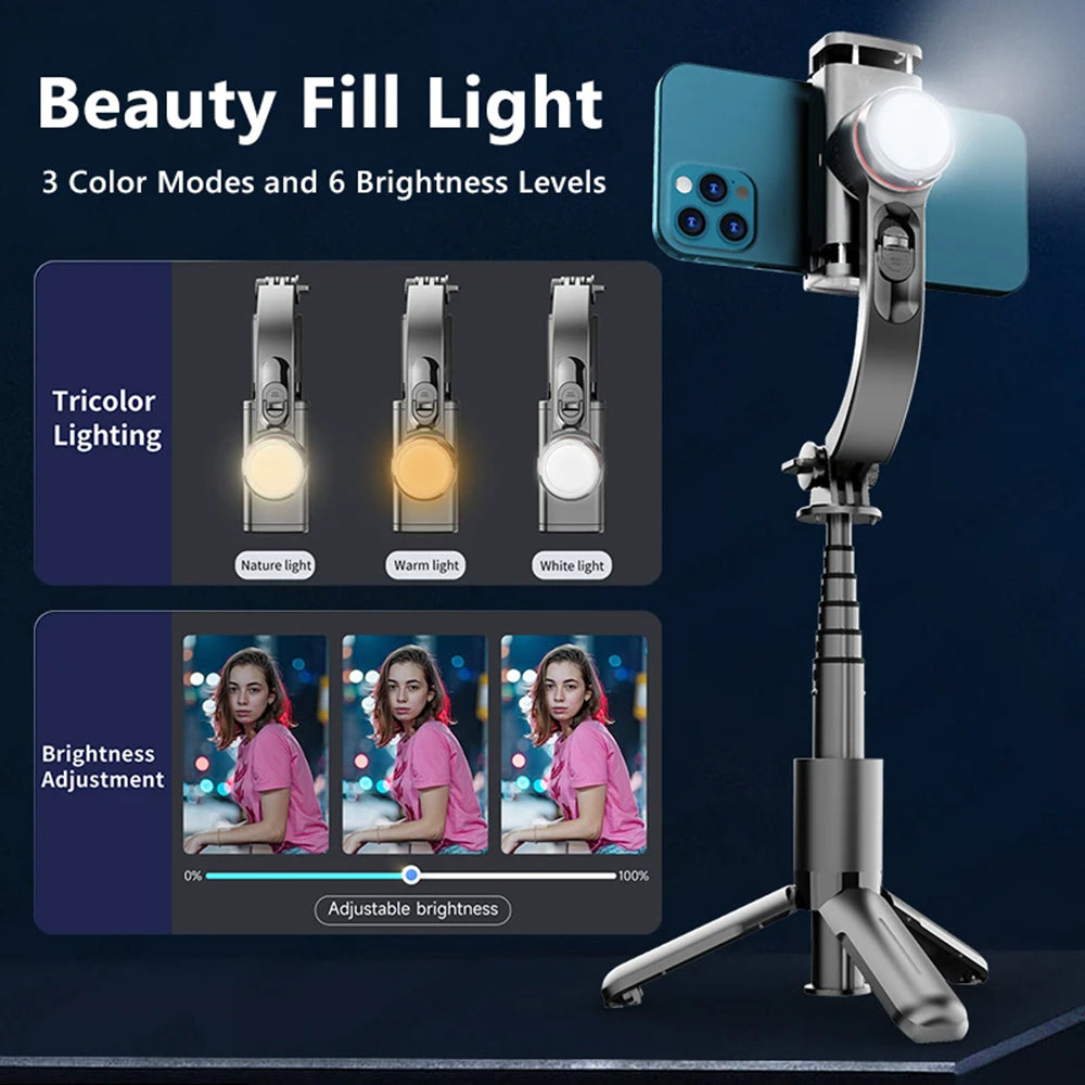 Selfie Stick Bluetooth Techsuit L18sMini, Univerzalan, Crni