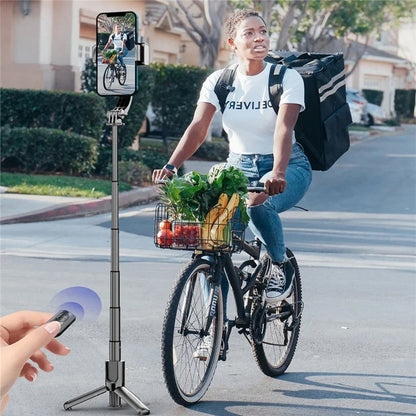 Selfie Stick Bluetooth Techsuit L18sMini, Univerzalan, Crni