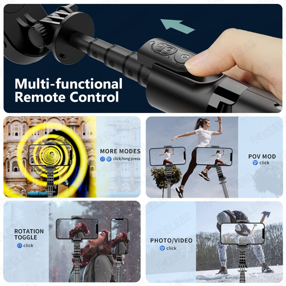 Selfie Stick Bluetooth Techsuit L18sMini, Univerzalan, Crni