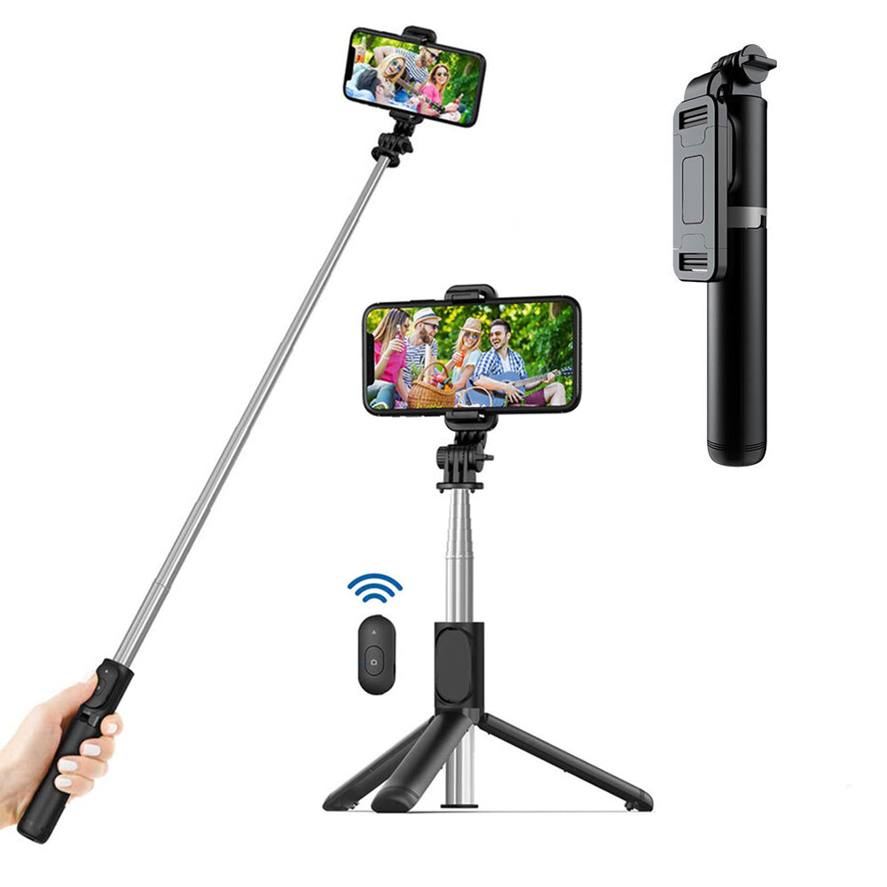 Selfie Stick Bluetooth Techsuit Q01, Univerzalan, Crni