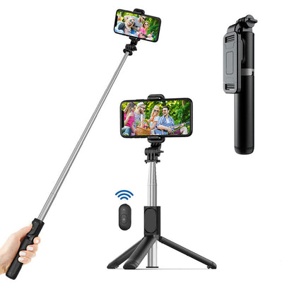 Selfie Stick Bluetooth Techsuit Q01, Univerzalan, Crni