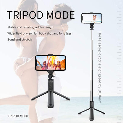 Selfie Stick Bluetooth Techsuit Q01, Univerzalan, Crni