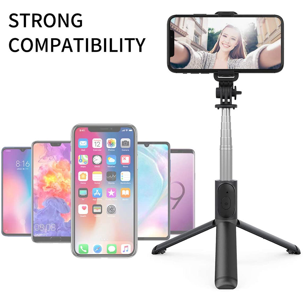 Selfie Stick Bluetooth Techsuit Q01, Univerzalan, Crni