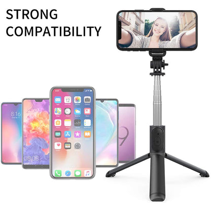 Selfie Stick Bluetooth Techsuit Q01, Univerzalan, Crni