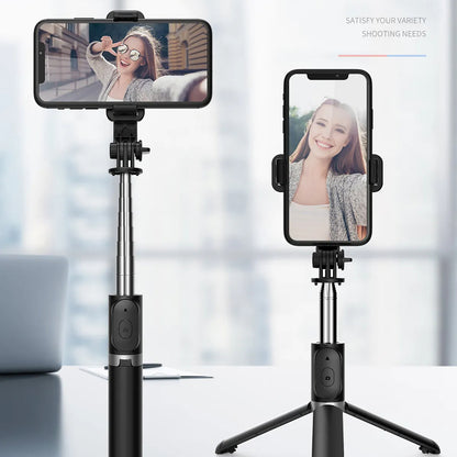 Selfie Stick Bluetooth Techsuit Q02, Univerzalan, Crni