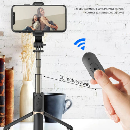 Selfie Stick Bluetooth Techsuit Q03, Univerzalan, Crni