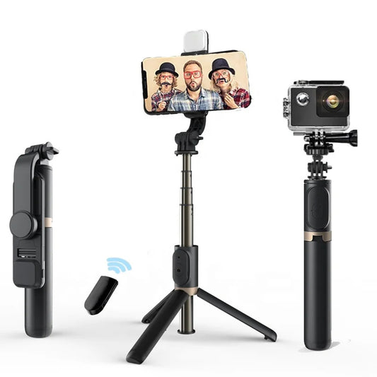 Selfie Stick Bluetooth Techsuit Q03s, Univerzalan, Crn
