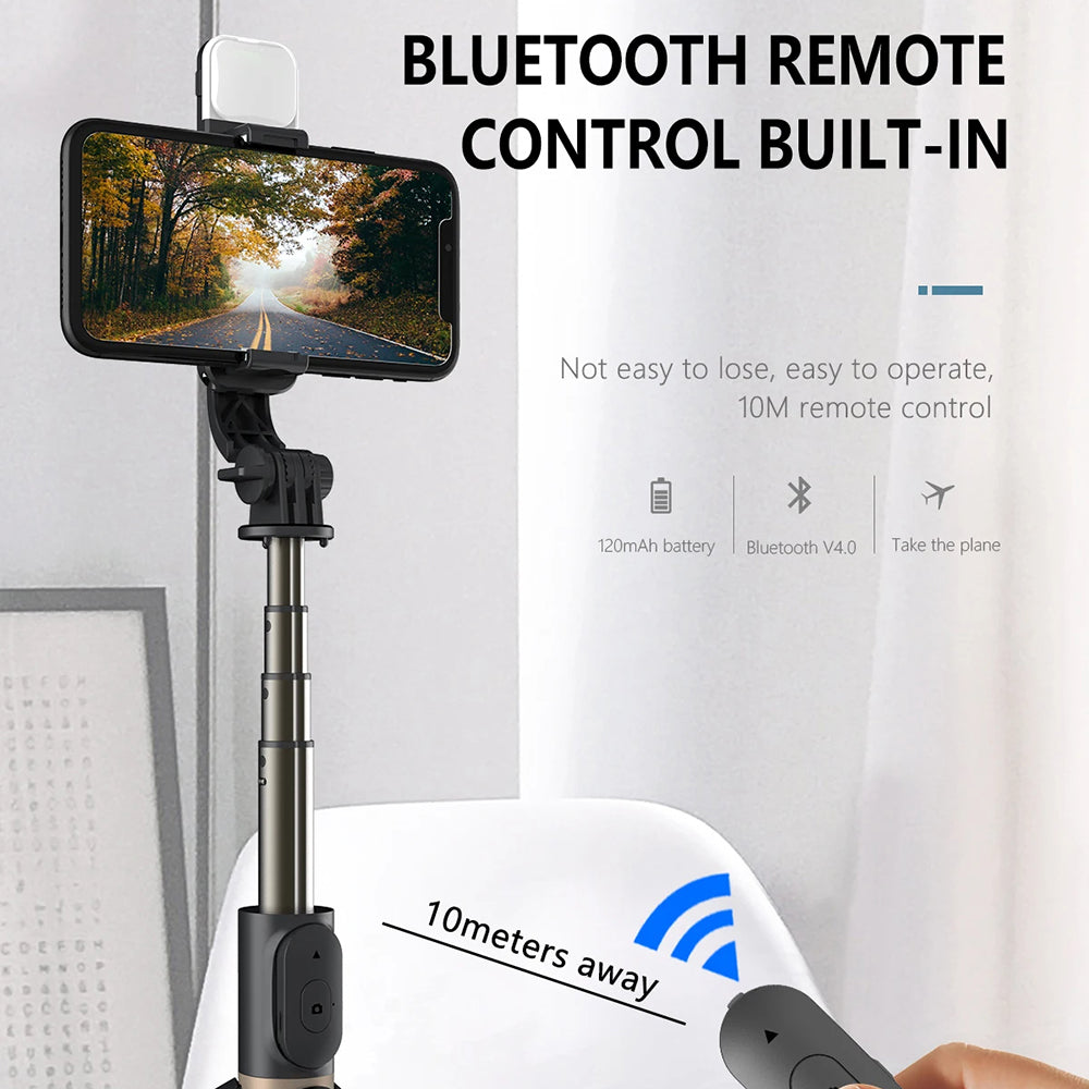 Selfie Stick Bluetooth Techsuit Q03s, Univerzalan, Crn