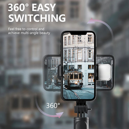 Selfie Stick Bluetooth Techsuit Q03s, Univerzalan, Crn