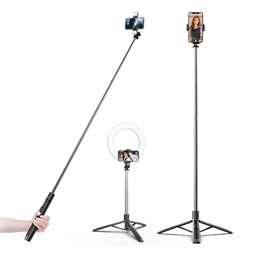 Selfie Stick Bluetooth Techsuit Q05, Univerzalan, Crni