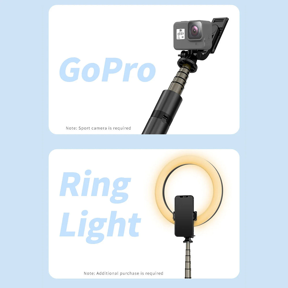 Selfie Stick Bluetooth Techsuit Q06, Univerzalan, Crni