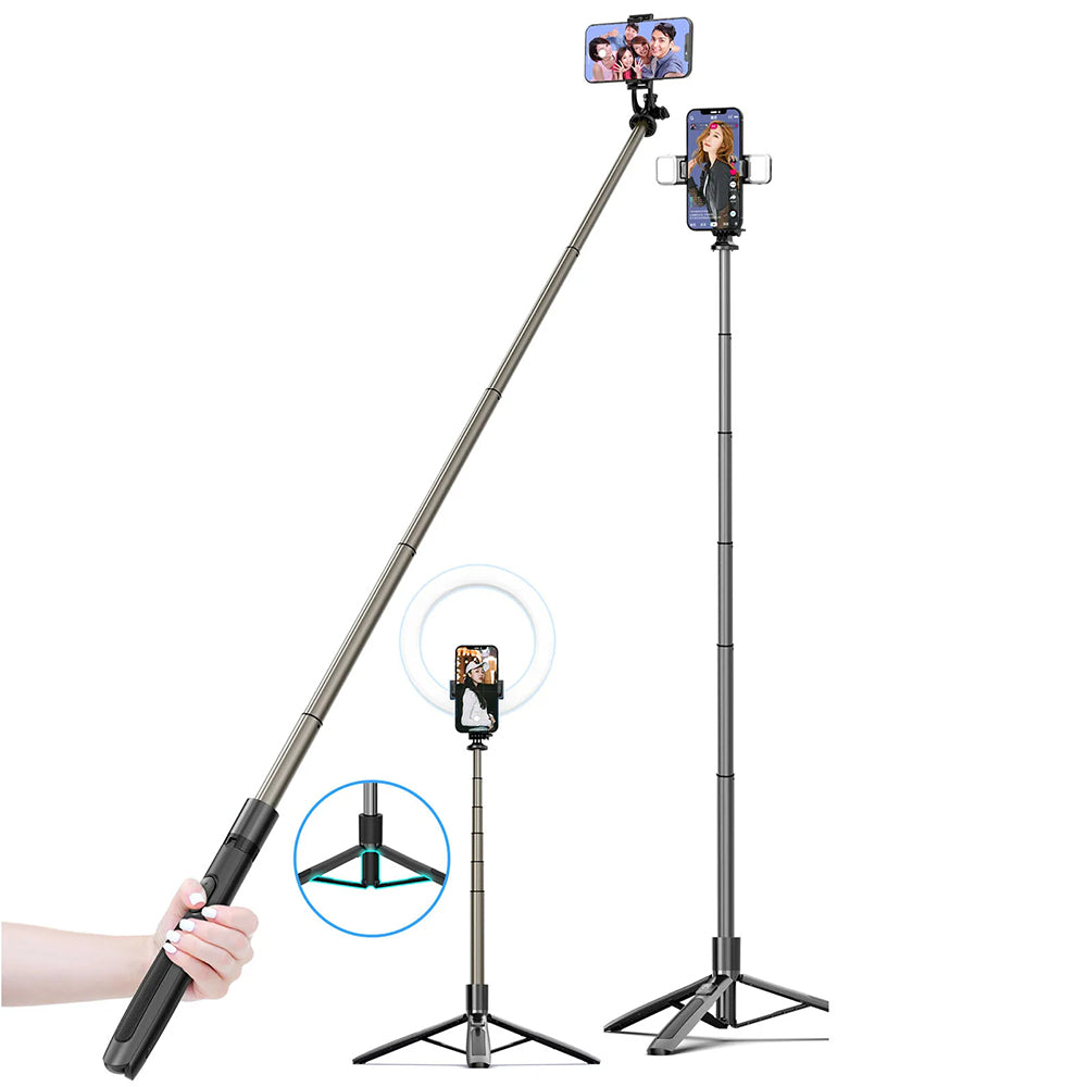 Selfie Stick Bluetooth Techsuit Q06, Univerzalan, Crni