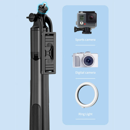 Selfie Stick Bluetooth Techsuit Q06, Univerzalan, Crni