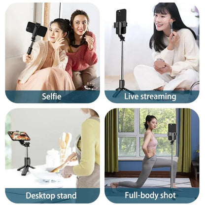 Selfie Stick Bluetooth Techsuit Q10, Univerzalan, Crni