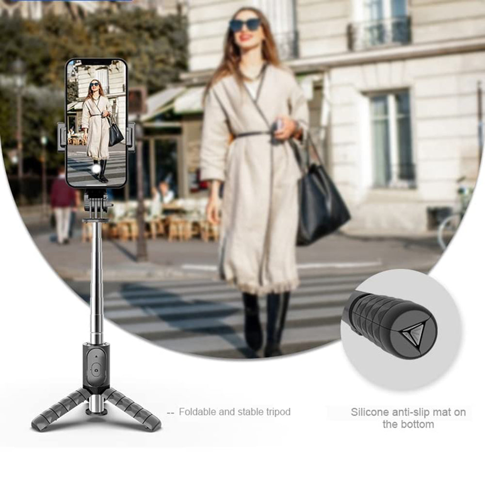 Selfie Stick Bluetooth Techsuit Q10, Univerzalan, Crni