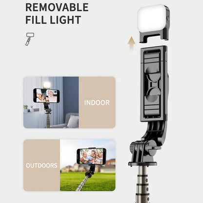 Selfie Stick Bluetooth Techsuit Q10s, Univerzalan, Crni