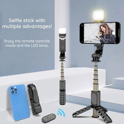 Selfie Stick Bluetooth Techsuit Q10s, Univerzalan, Crni
