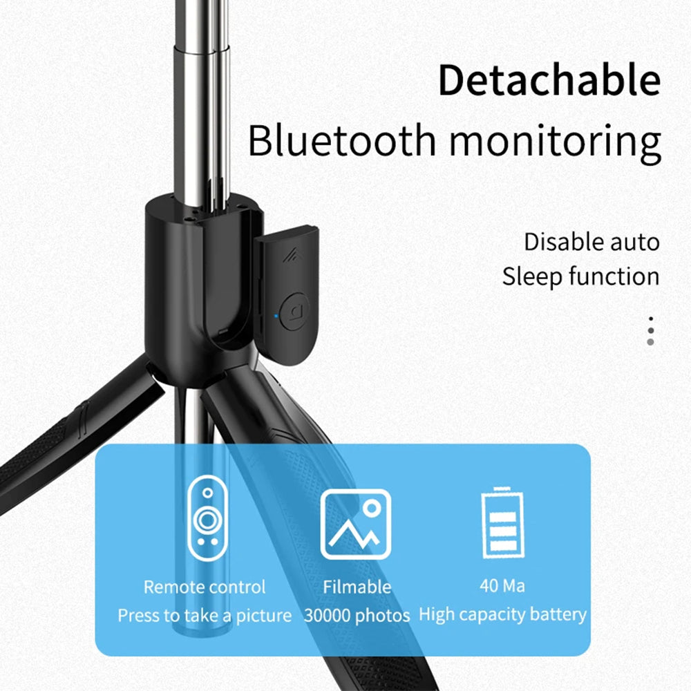 Selfie Stick Bluetooth Techsuit S01-S, Univerzalan, Crni