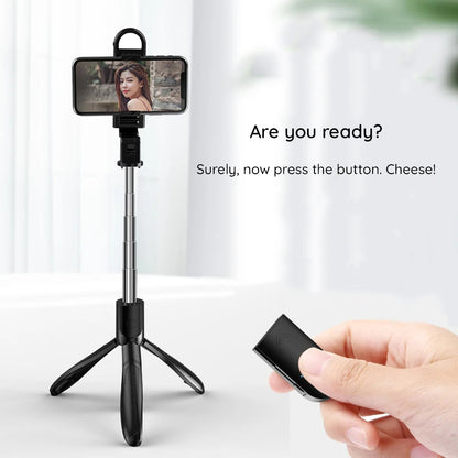 Selfie Stick Bluetooth Techsuit S01-S, Univerzalan, Crni