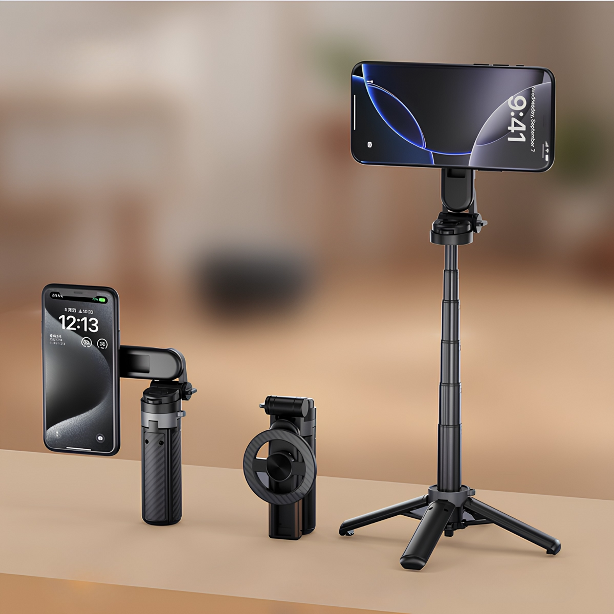 Selfie štap Bluetooth XO Design SS25 Pro, Univerzalan, Crni