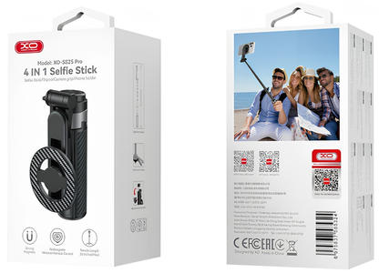 Selfie štap Bluetooth XO Design SS25 Pro, Univerzalan, Crni
