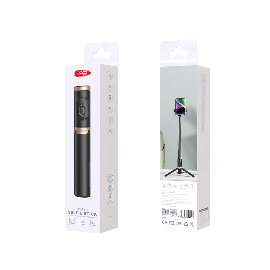 Selfie Stick Bluetooth XO Design SS14, Univerzalan, Crni
