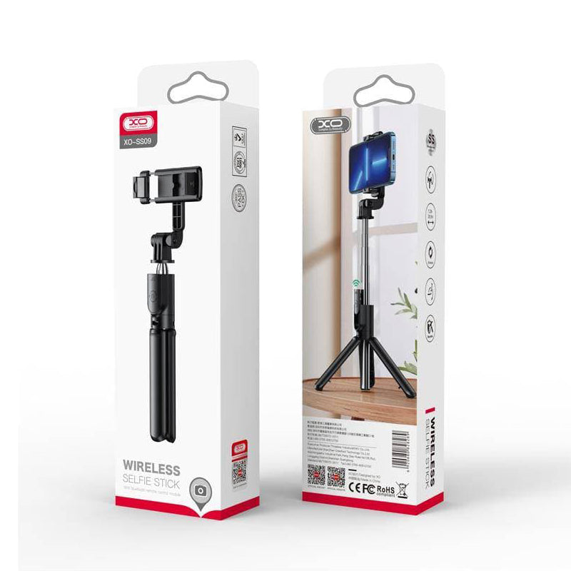 Selfie Stick Bluetooth XO Design SS09, Univerzalan, Crni