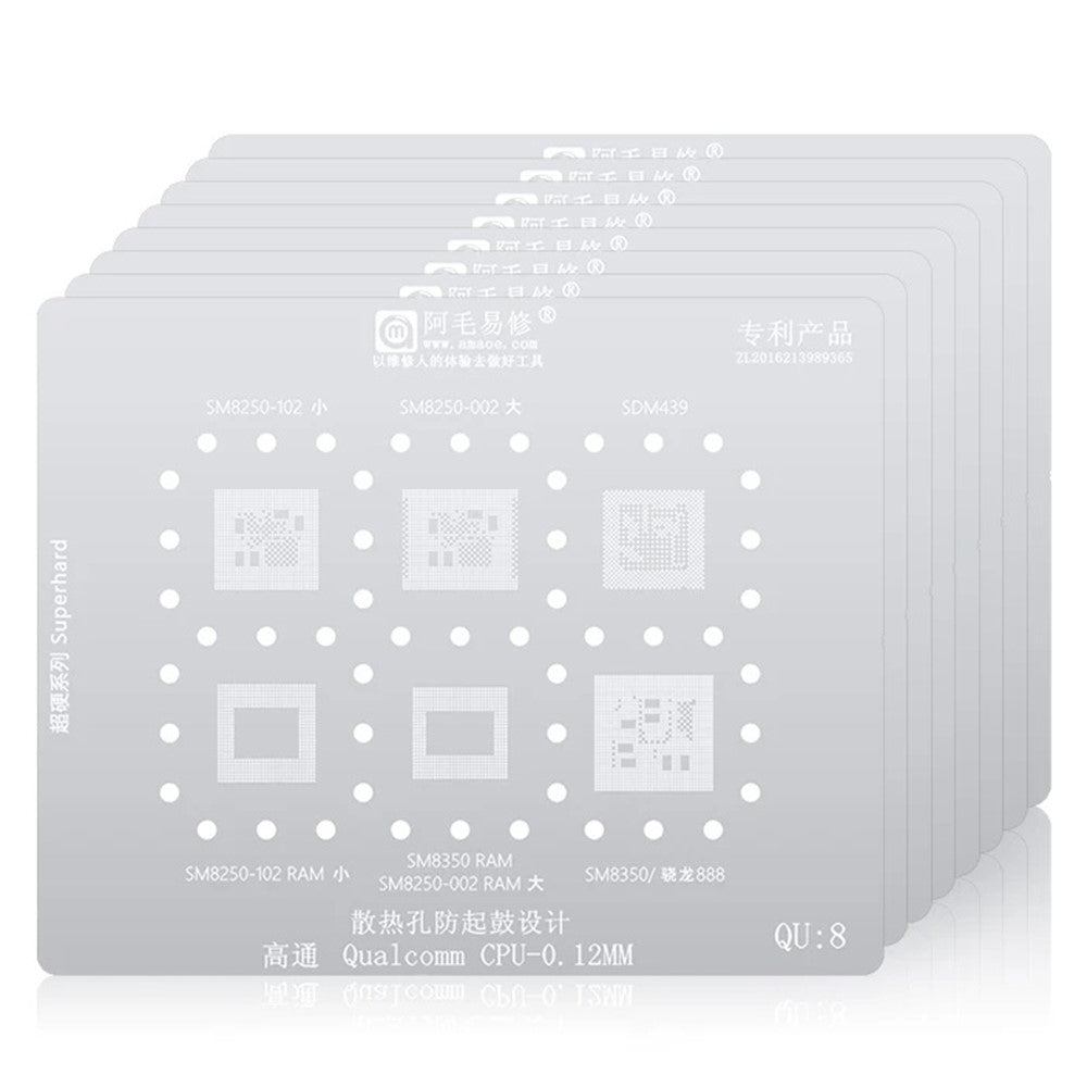 BGA Amaoe šablona za CPU Qualcomm QU1-8 Series