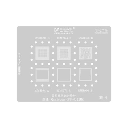 BGA Amaoe šablona za CPU Qualcomm QU1-8 Series