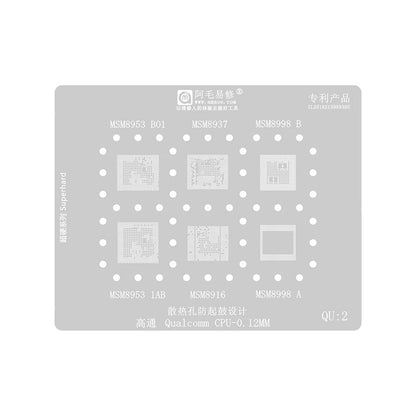 BGA Amaoe šablona za CPU Qualcomm QU1-8 Series