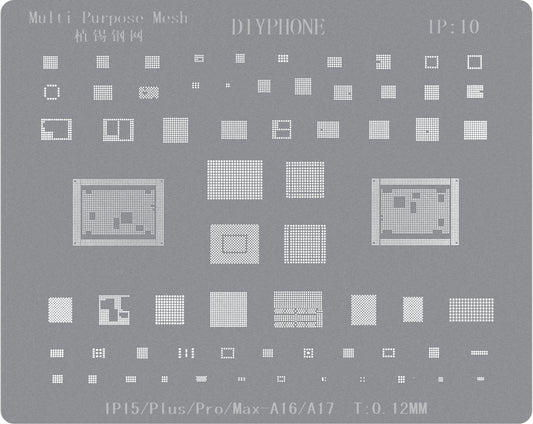 BGA DIYPhone šablona za Apple iPhone 15 seriju