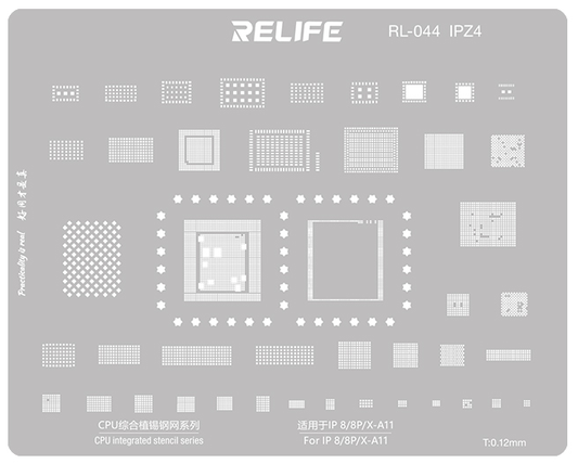 Sito BGA Relife RL-044 IPZ4 za Apple iPhone 8 / 8 Plus / X, CPU