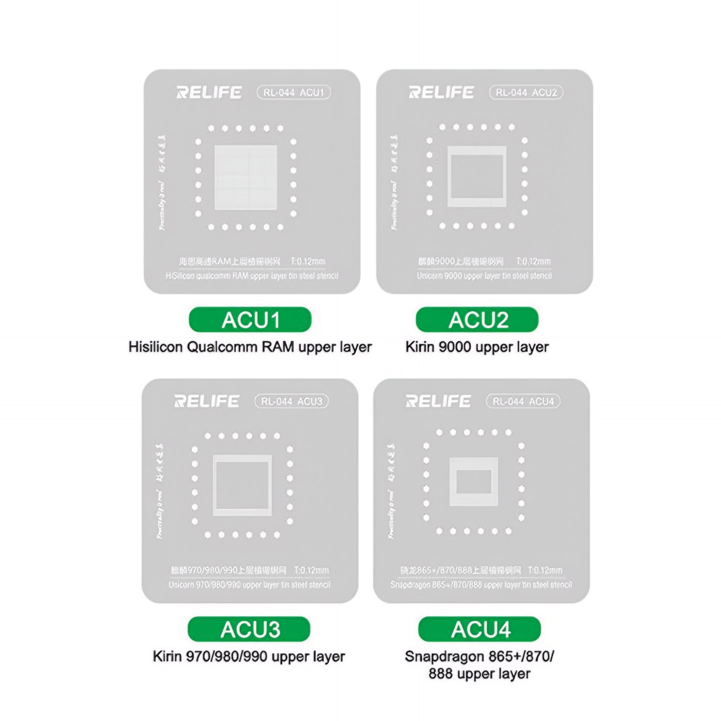 BGA šablona Relife RL-044 za Android CPU