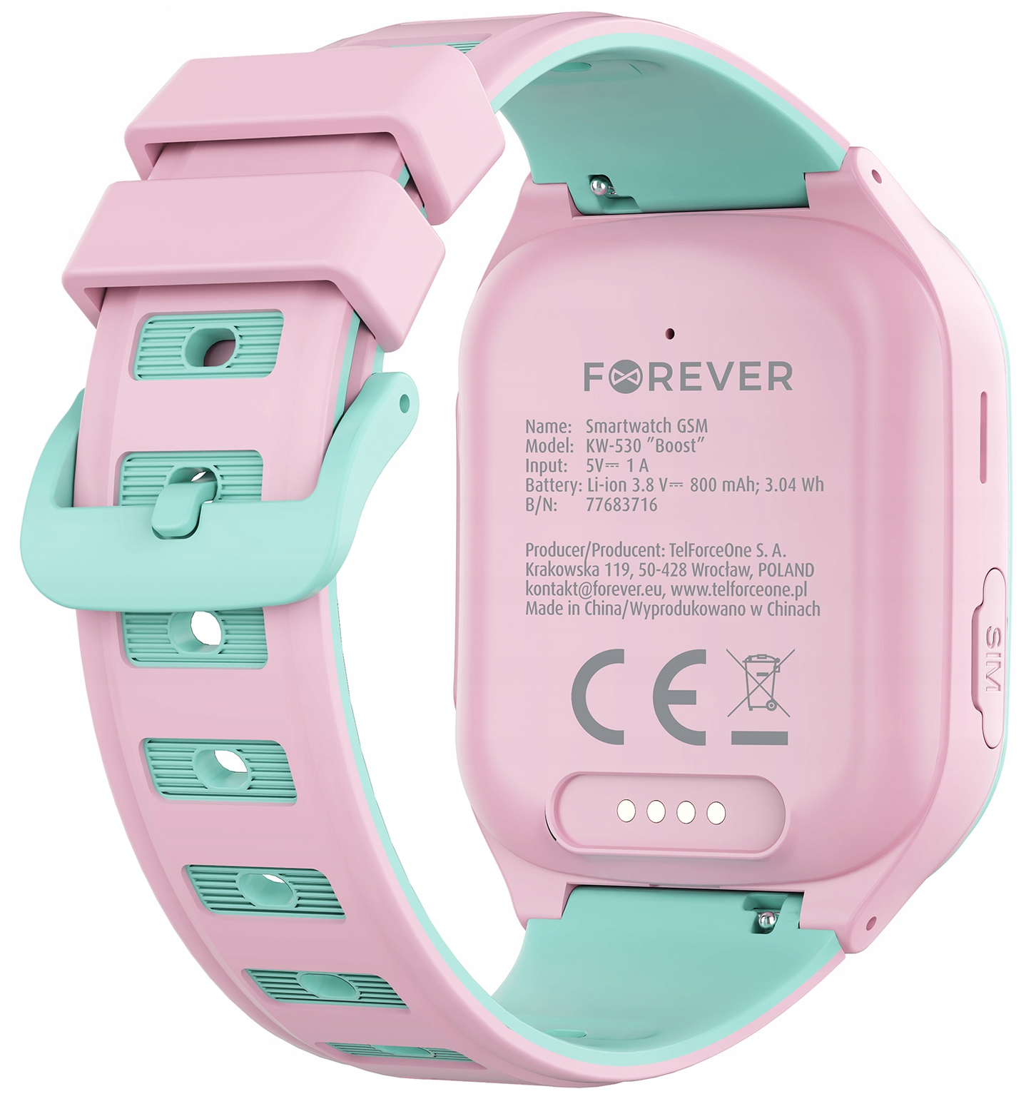 Pametni sat Forever Kids Boost KW-530 Call, Roza