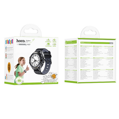 Pametni sat HOCO Y107 Kids Call, Crni, Obnovljen