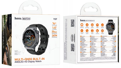Smartwatch HOCO Y37 Call, Crni