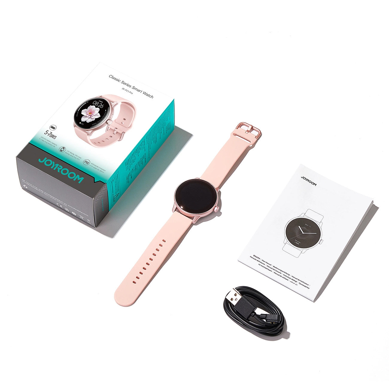 Smartwatch Joyroom JR-FC1 Pro Call, Roza