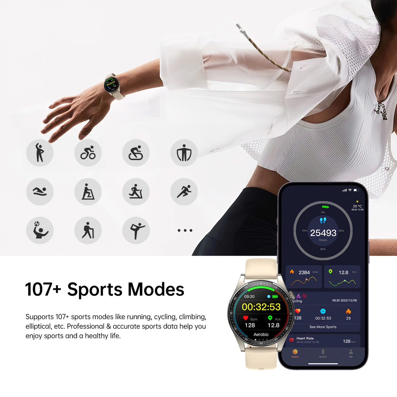 Smartwatch Joyroom JR-FC2 Call, Zlatni
