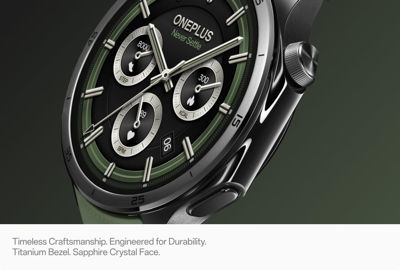 Pametni sat OnePlus Watch 3, 46mm, Zelena, Obnovljeno 5491100341