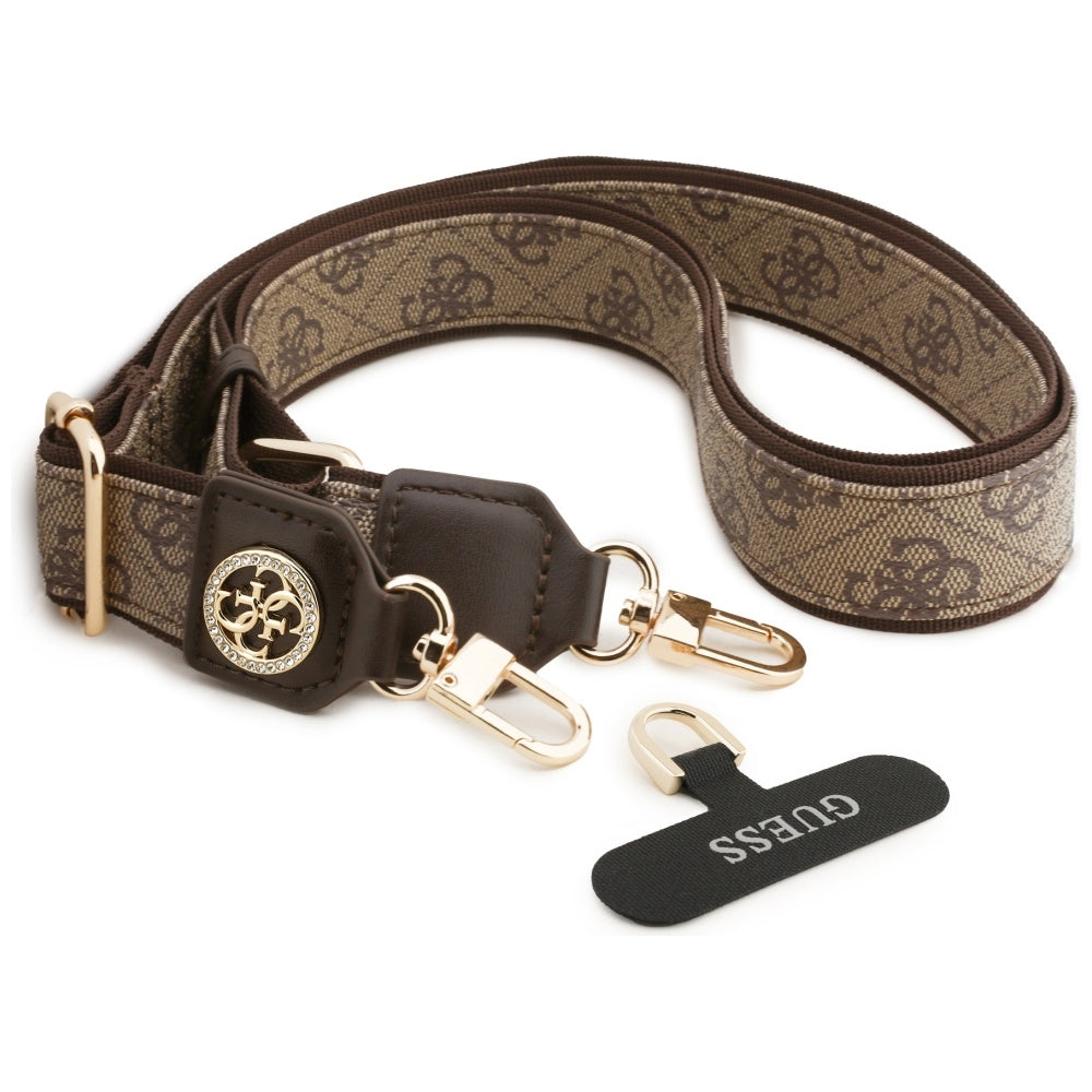 Telefonski remen Guess 4G Strass Metal Logo, Smeđi