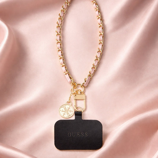 Telefonski remen Guess Saffiano 4G Charm, Crni