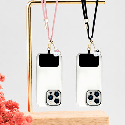 Hello Kitty Crossbody remen za telefon, crni